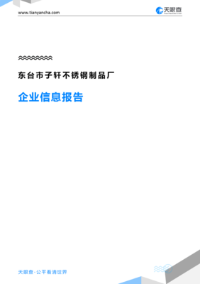 东台市子轩不锈钢制品厂企业信息报告-天眼查